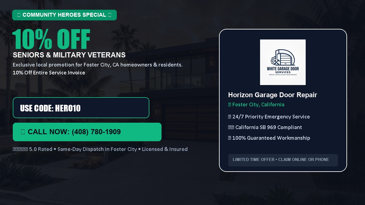 10% OFF Senior Citizens (65+) & Military / Veteran Community Discount in Foster City, CA
